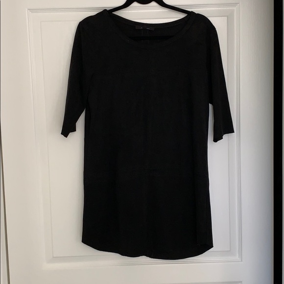 Olivaceous faux suede black dress - Picture 2 of 5